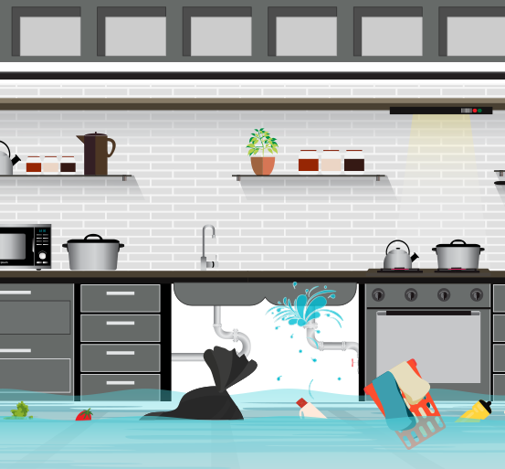 Water flooding in a home, a primary cause of black mold growth