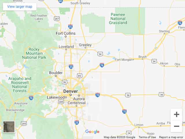 Map of MI&T service areas across the Colorado Front Range including Denver, Boulder, Colorado Springs, and Fort Collins